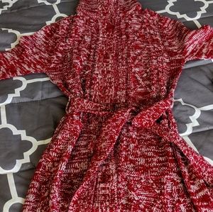 Nice red & white belted jacket